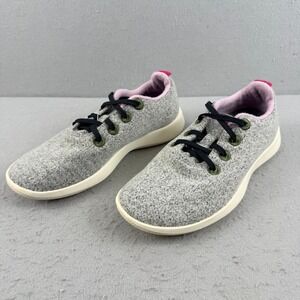 Allbirds Wool Runner Sneakers Women's 7 Grey Pink Merino Wool Washable W7